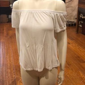 White off the shoulder top